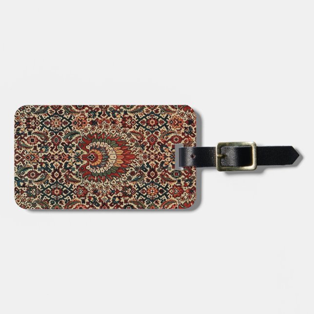 Étiquette À Bagage Tapis de tapis persan turc antique (Devant horizontal)