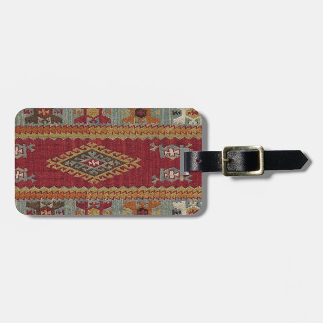 Étiquette À Bagage Tapis turc Kilim (Devant horizontal)