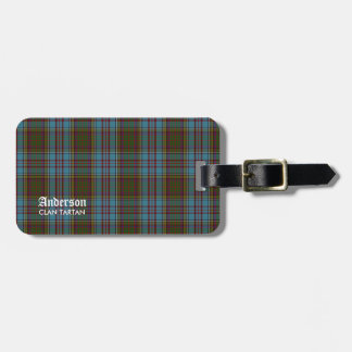 Étiquette À Bagage Tartan de famille de clan d'Anderson (avec le nom)