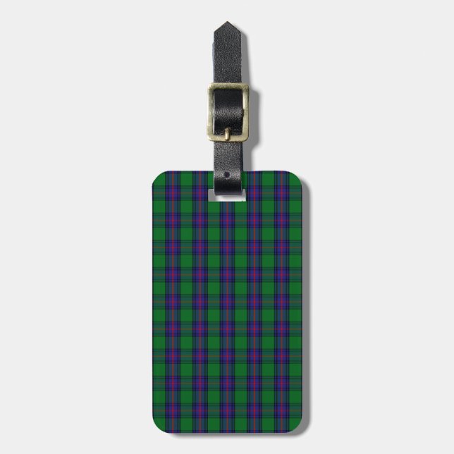 Étiquette À Bagage Tartan de Shaw de clan (Devant Vertical)