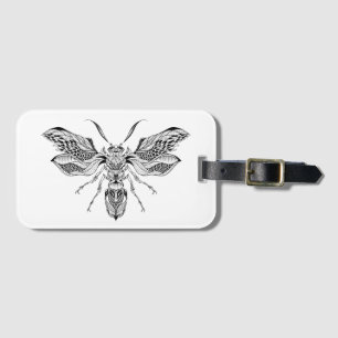 Étiquette À Bagage Tatouage d'Abeille-Guêpe