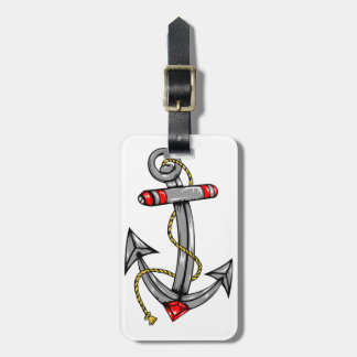 Étiquette À Bagage Tatouage d'Ancre de bateau