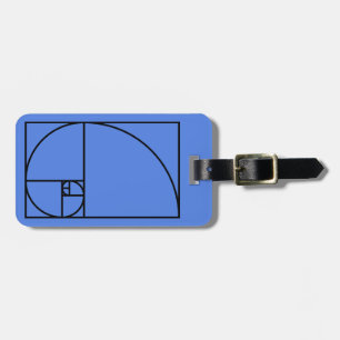 Étiquette À Bagage Taux d'or de Fibonacci - art mathématique unique
