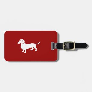 Étiquette À Bagage Teckel fait sur commande de couleur