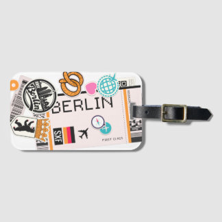 ÉTIQUETTE À BAGAGE TÉLÉPHONE DES PASSAGES D'EMBARQUEMENT DE BERLIN