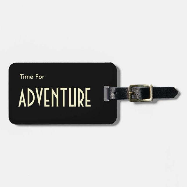 Étiquette À Bagage Temps D'Aventure Moderne Personnaliser (Devant horizontal)