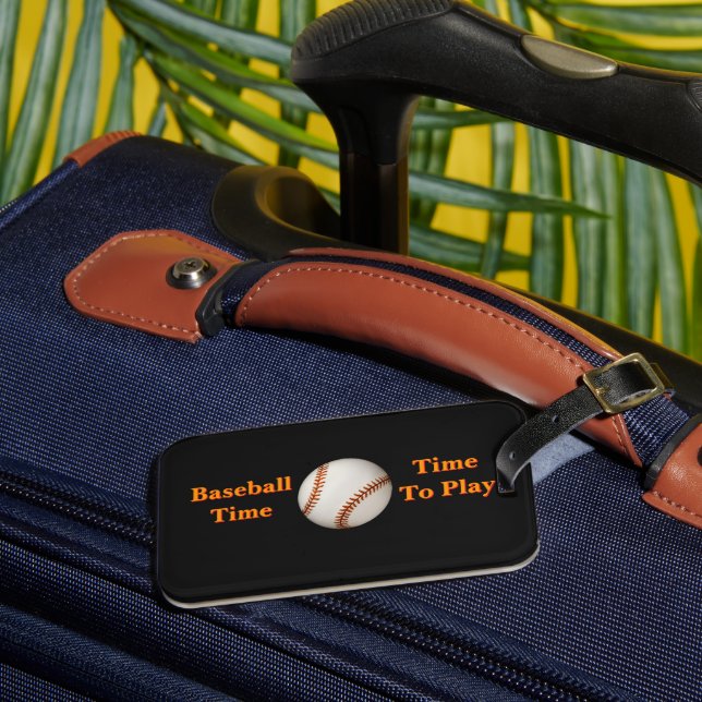 Étiquette À Bagage Temps de baseball, il est temps de jouer   (Insitu Rectoal 3)