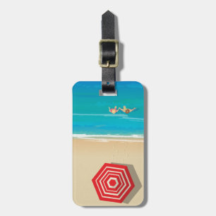 Étiquette À Bagage Temps plage