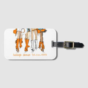 Étiquette À Bagage Tennessee Ladies Cowboy Boots Orange Nom de la mod