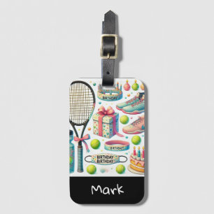 Étiquette À Bagage Tennis Anniversaire Thème Cadeaux pour Joueur