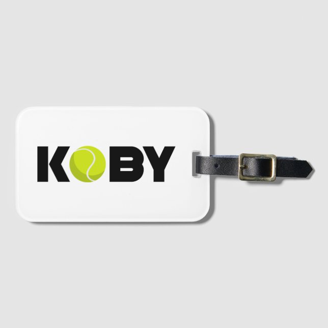 Étiquette À Bagage Tennis de Koby (Devant Horizontal)