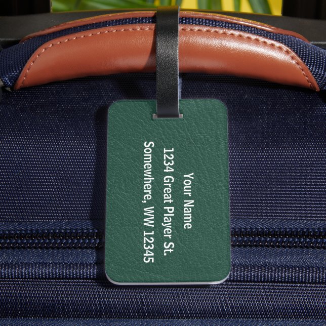 Étiquette À Bagage Tennis - Female Player and Ball Personalize (Verso Insitu 4)