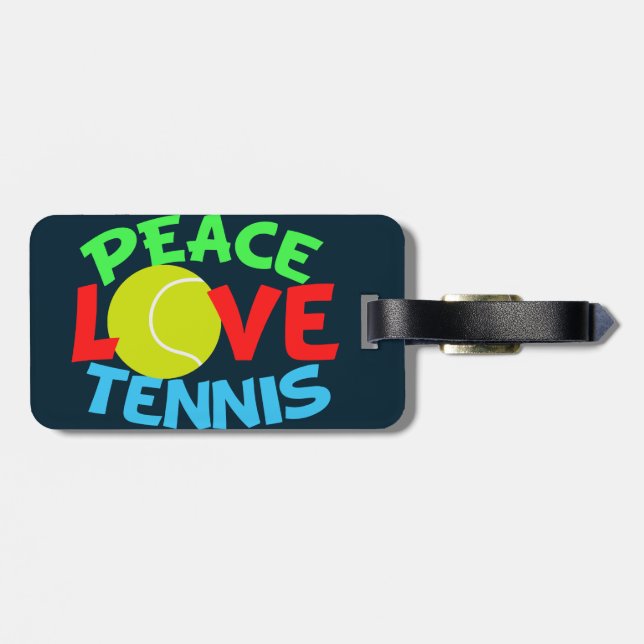 Étiquette À Bagage Tennis Love Blue (Dos horizontal)