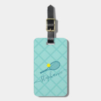 Tennis Racket Monogramme Voyage Turquoise