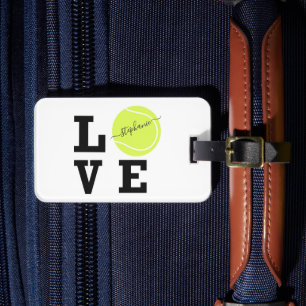 Étiquette À Bagage Tennis Yellow Ball Nom d'amour
