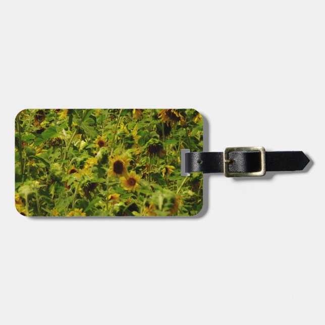 Étiquette À Bagage Terrain de tournesol (Devant horizontal)