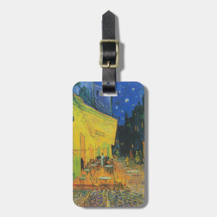 Étiquette À Bagage Terrasse de café de Van Gogh la nuit 1888