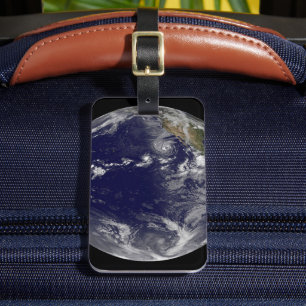 Étiquette À Bagage Terre Pleine Montrant Diverses Tempêtes Tropicales