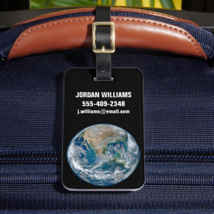 Étiquette À Bagage Terre Pleine Montrant L'Amérique Du Nord Et Le Mex