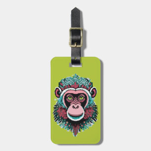 Étiquette À Bagage Tête de singe