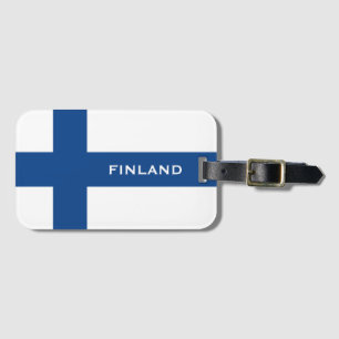Étiquette À Bagage Texte personnalisé FINLANDE