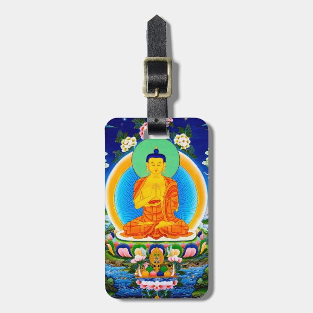 Étiquette À Bagage Thangka tibétain oriental frais Prabhutaratna (Devant Vertical)