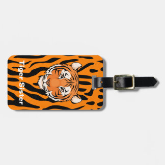 Étiquette À Bagage Thème bilatéral de "soeur de tigre" d'étiquette de