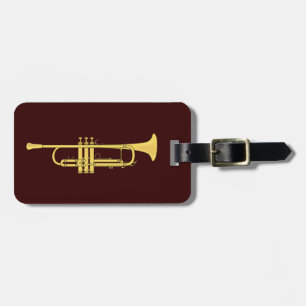 Étiquette À Bagage Thème de musique de trompette d'or