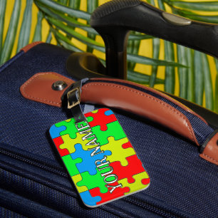 Étiquette À Bagage Thème de puzzle personnalisé