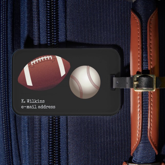 Étiquette À Bagage Thème sportif Black Guys Bagage balise (Insitu Rectoal 4)