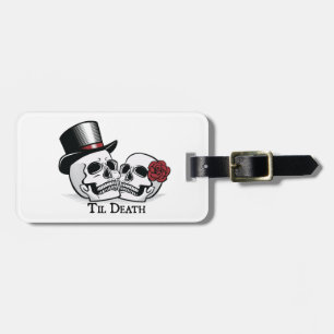 Étiquette À Bagage Til Death Mr et Mme Mariage Skulls