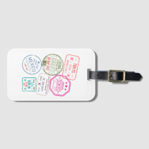 Étiquette À Bagage Timbres de passeport