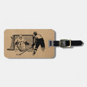 Étiquette À Bagage Tiré sur l'hockey net