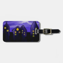 Toile de la ville de ciel nocturne