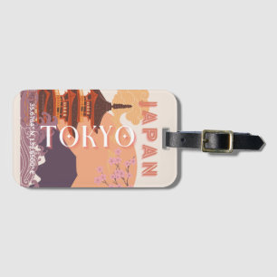 Étiquette À Bagage Tokyo Japan Travel Art, Art Vintage voyage