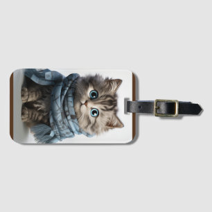 Étiquette À Bagage Tommy, le Tabby Cat le plus souple