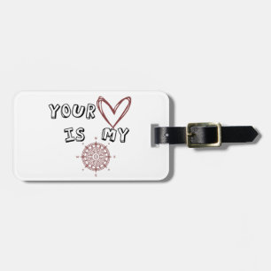 Étiquette À Bagage Ton coeur est mon boussole