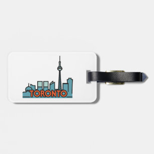 Étiquette À Bagage Toronto Canada Skyline