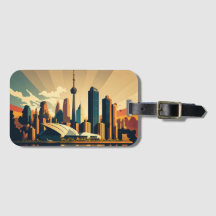 Toronto Ontario Vintage Sunset Cityscape