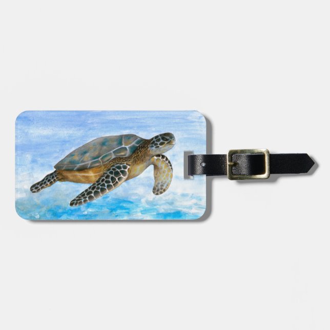 Étiquette À Bagage Tortue 1 (Devant horizontal)