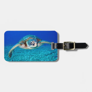 Étiquette À Bagage Tortue de mer de natation