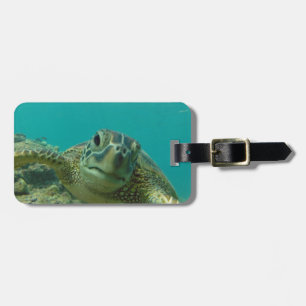 Étiquette À Bagage Tortue de mer verte