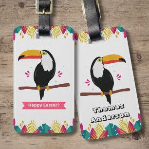Étiquette À Bagage Toucan pour Pâques joyeuses ?