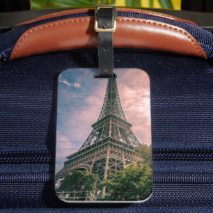 Étiquette À Bagage Tour Eiffel classique Paris France Photo