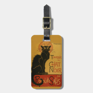 Étiquette À Bagage Tournee de Conversation Noir Chat noir