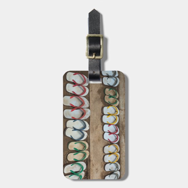 Étiquette À Bagage Tourner les sandales (Devant Vertical)