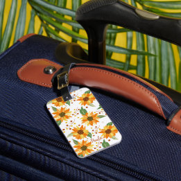Étiquette À Bagage Tournesol personnalisé