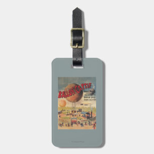 Étiquette À Bagage Tours de ballon captif à une affiche d'exposition