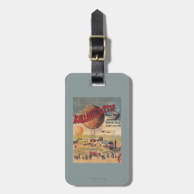 Étiquette À Bagage Tours de ballon captif à une affiche d'exposition (Devant Vertical)