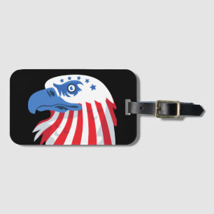Étiquette À Bagage Tous les aigle et drapeau américains